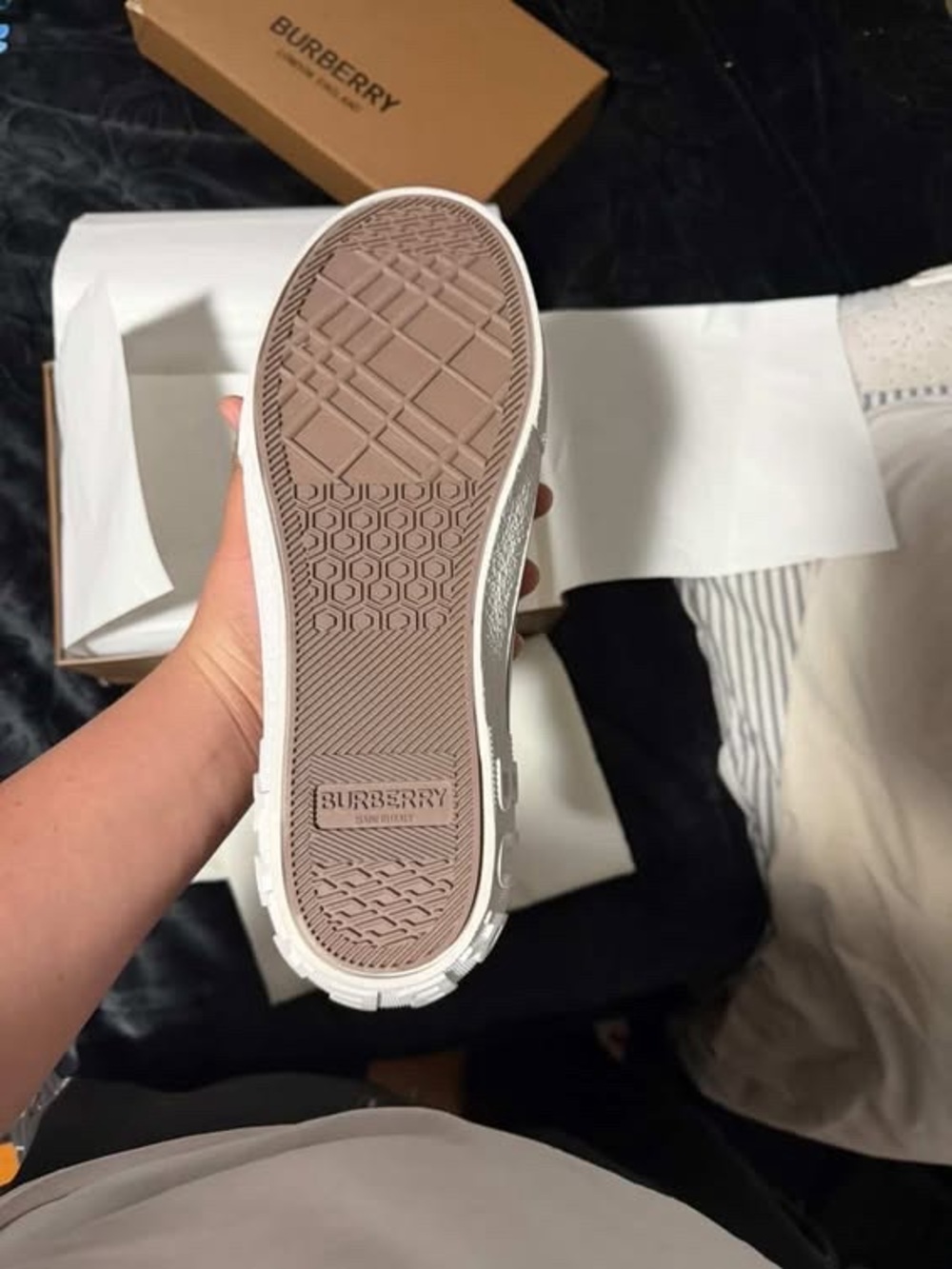 Burberry Black and White Branded Dust Bag - Picture 7 of 7